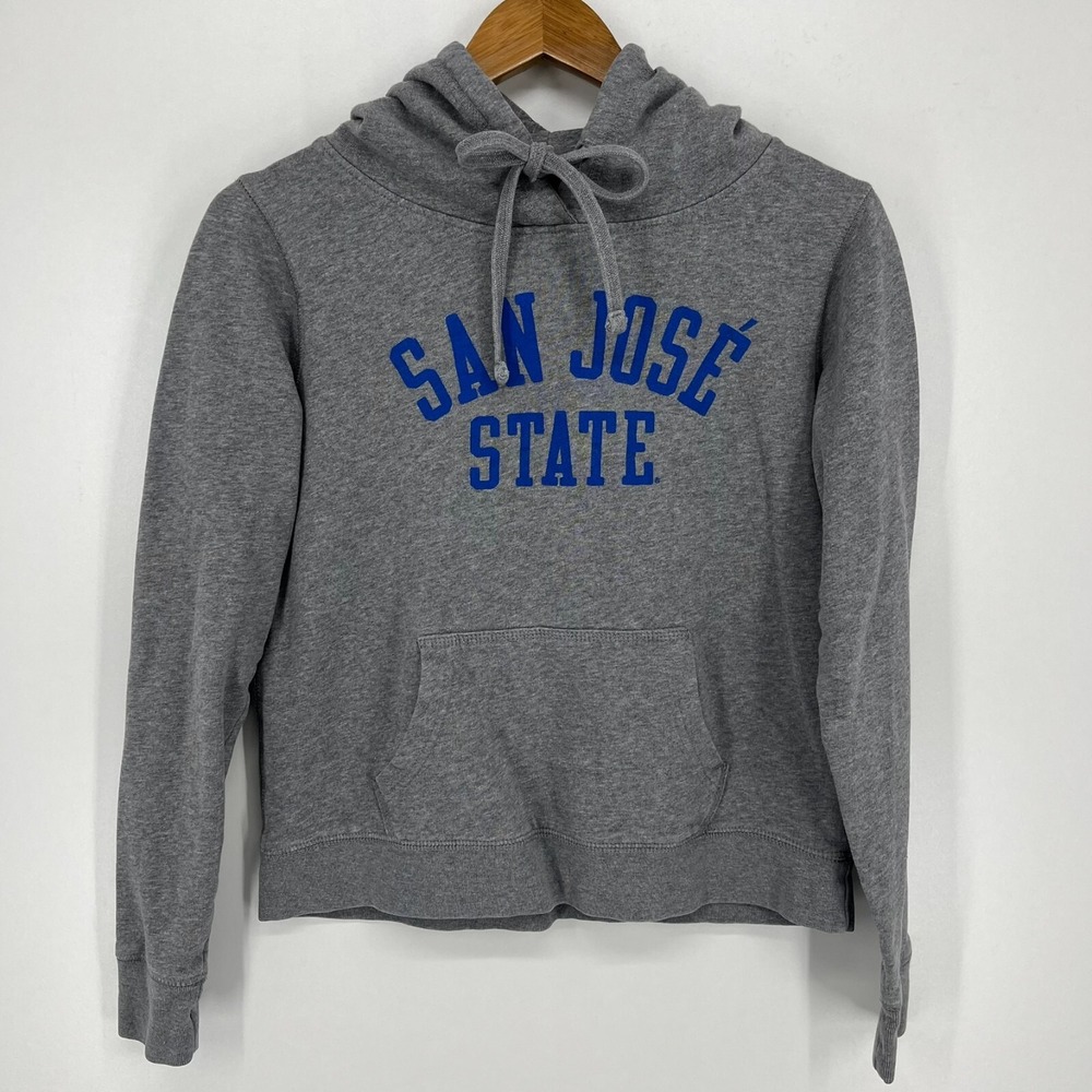San Jose State Spartans Grey Graphic Hoodie Sweatshirt Women Size S Redshirt